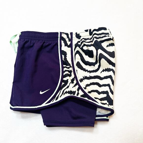 Nike Dri-Fit Purple Animal Print Shorts sz M Dri FIt Tempo Printed Shorts - Picture 4 of 7